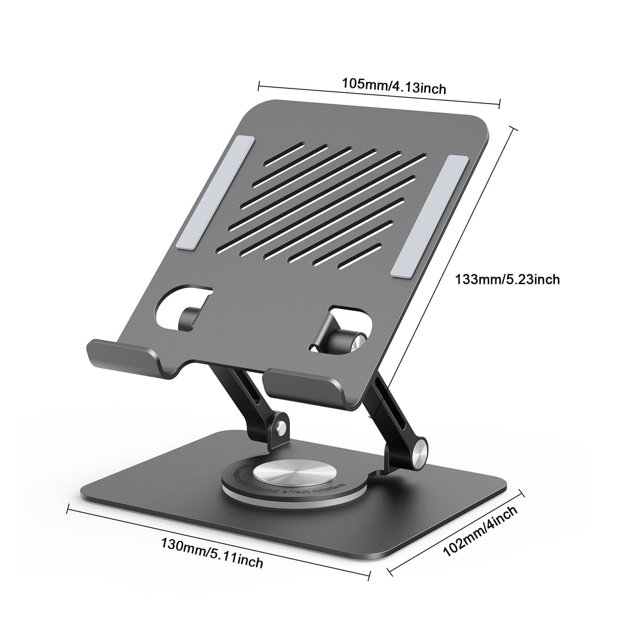 Support pour Tablette pour Bureau, RAOYI Support de Téléphone Réglable et Pliable pour Bureau, Compatible avec Tablette/pad/téléphone et Plus, Noir