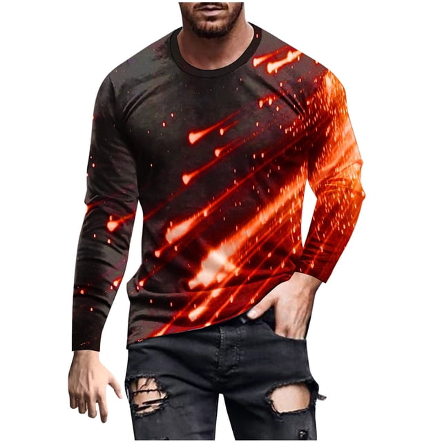 Birdeem T-Shirts pour Hommes Manches Courtes Mode Décontractée Impression Col Rond Chandail T-Shirt Manches Courtes Hauts Créez Vos Propres T-Shirts