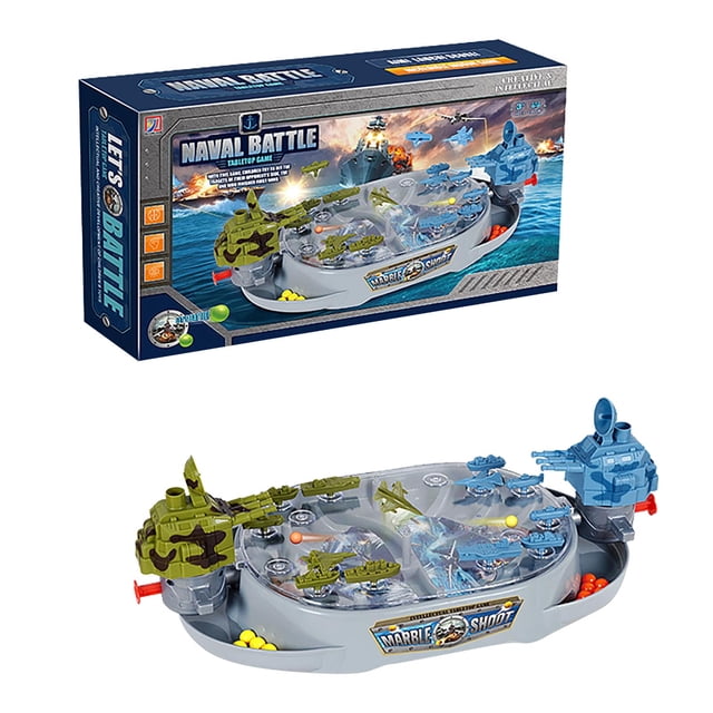 C Sea Battle Tank Shooter Game Interactive Ejection Pinball Toy Dual Player Strategy Activity With Adjustable Launcher Childrens Skill Training