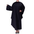 thumbnail image 3 of TOPTIE Cape de Barbier Robe de Salon Combinaison avec Manches pour Coiffure Unisexe Légère-Noir, 3 of 7