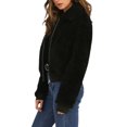 thumbnail image 4 of Faithtur Women Winter Jacket Zipper Up Fluffy Fleece Long Sleeve Coat, 4 of 8