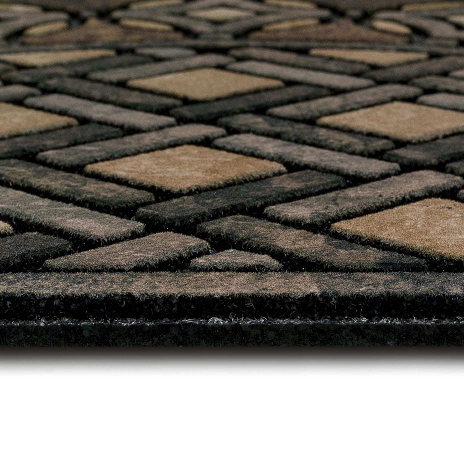 Mohawk Home - Tapis d’entrée brun de 58,4 cm × 88,9 cm (1 pi 11 po × 2 pi 11 po) Deco Tile Slice