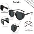 thumbnail image 5 of FEISEDY Lunettes de Soleil Steampunk Classiques pour Hommes Femmes Rétro Rondes Gothiques Lunettes Protection UV400 B2957, 5 of 5