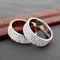 thumbnail image 4 of Ensemble Contemporain de Cinq Anneaux en Acier Inoxydable pour Couples Modernes, Bijoux Assortis, 4 of 5