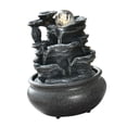 thumbnail image 3 of simhoa Cascade Intérieure Illuminée Maison Terrasse Pendaison de Crémaillère Bureau Table F, 3 of 8
