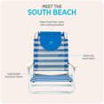 thumbnail image 4 of Ostrich Chaise de Plage Sud, Fauteuil Inclinable de Camping Extérieur Portable pour Piscine avec Sangle de Transport, Rayé, 4 of 13