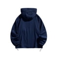 thumbnail image 4 of Txeol Mens Breathable Running Workout Hooded Jacket Sun Shirt UPF 50+ Sun Protection Shirts Rash Guard Athletic Full Zip Hoodies Holiday Deals,Navy,S, 4 of 9