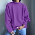 thumbnail image 2 of AherBiu Plus Size Sweaters for Women Ribbed Knited Long Sleeve Turtleneck Tops Loose Fitted Winter Pullover Sweaters, 2 of 6
