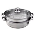 thumbnail image 1 of Cooking Utensils 2 Piece Steamer Pot Stainless Steel Food Steam Cooking Vegetable Steaming Kitchen Cookware Steamer Saucepot Double Boiler, 1 of 9