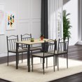 thumbnail image 2 of HOMCOM 5 Pieces Dining Set 1 Table 4 Chairs Cushion Seat Home Kitchen, 2 of 10