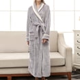 thumbnail image 1 of Gift TIMIFIS Mens Womens Robe Soft Plush Fleece Hooded Bathrobe, Full Length Long Warm Lounge Robe Spa Bath Robe with Hood pring/Summer, 1 of 6