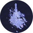 thumbnail image 1 of Ahgly Tapis Rond Lavable en Machine Intérieur Transitionnel Noir Nuit, 6 Pieds Rond, 1 of 7