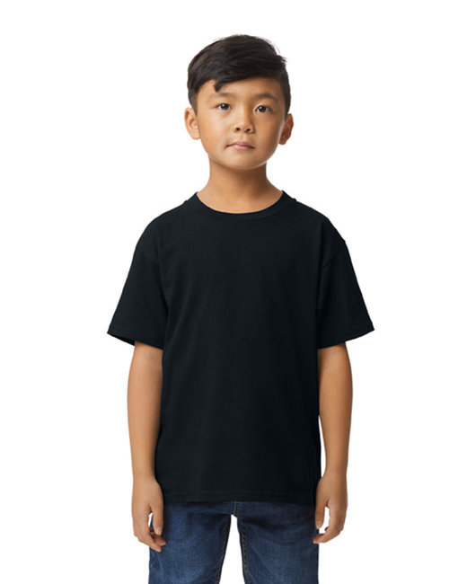 Gildan G650B Jeunesse Softstyle T-Shirt de Poids Moyen - Noir Intense - L