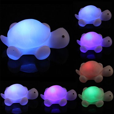 EGNMCR Night Light, Kids Night Light Turtle LED 7 Colours Changing Night Light Lamp Party Colorful the light