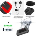 thumbnail image 3 of Tignapoo Teleheer V6 Motorcycle Helmet Bluetooth 5.1 Intercom Set with Noise Cancellation, 1200M Range, 300H Standby, Waterproof & Windproof, Gray Pair, 3 of 6
