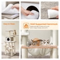 thumbnail image 2 of LEDREM 54.3" Modern Cat Tree - Multi-Level Condo with Ultra-Soft Plush, Scratching Posts & Washable Cushions, Heather Greige, 2 of 6