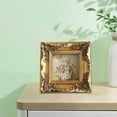 thumbnail image 3 of Resin 4x4 Photo Frame Desktop and hanging Retro Photo Frame Wall square Ornate Desktop Tabletop Vintage Style for Home Bedroom Decor, 3 of 9