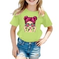 thumbnail image 1 of GDREDA Vêtements pour Filles T-Shirt Graphique Mignon Col Rond Manches Courtes Été Décontracté T-Shirt Tube Tops GN2,7-8 Ans, 1 of 4