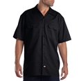 thumbnail image 2 of Dickies Mens Short-Sleeve Work Shirt, 2T, Black, 2 of 3