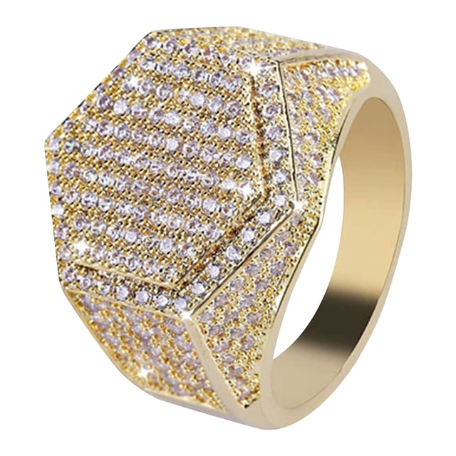 TIMIFIS Bagues pour Hommes Mode Homme Diamant Mode Bijoux en Diamant Cadeau de la Saint-Valentin