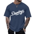 thumbnail image 4 of T-shirt à Manches Courtes pour Homme, Coupe Ample, Col Rond, Imprimé de Lettres, Décontracté et Populaire, 4 of 4