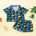 thumbnail image 2 of Pyjama pour Tout-Petits Garçons Filles Crème Glacée Manches Courtes Chemise Boutonnée Ensemble Haut et Short, 2 of 6