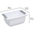 thumbnail image 2 of Sterilite Small Stacking Storage Basket with Comfort Grip Handles, 8 Pack, 2 of 7