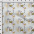 thumbnail image 3 of oneOone Silk Tabby Yellow Fabric Stamps & Direction Compass Travel Sewing Craft Projects Fabric Prints By Yard 42 Inch Wide, 3 of 4