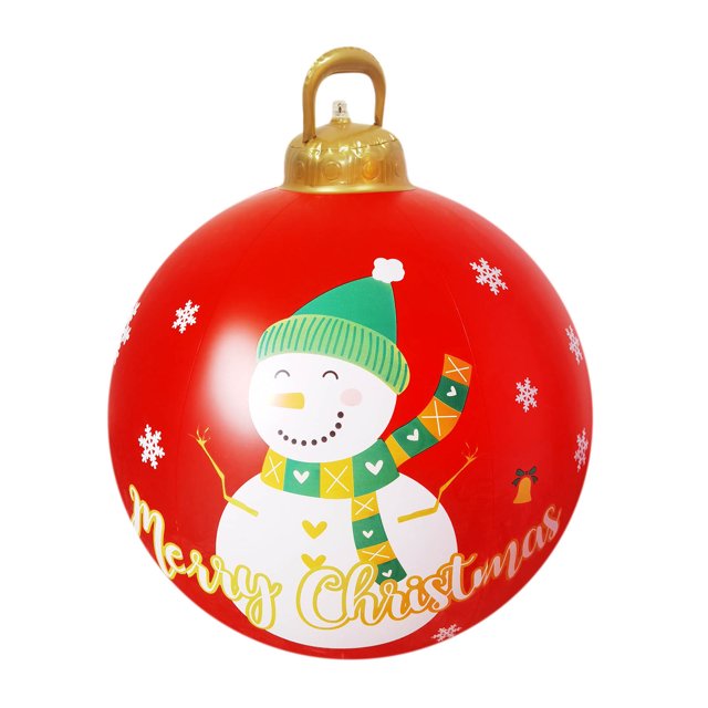 60CM Outdoor Christmas Inflatable Decorated Ball Giant Christmas Inflatable Ball Christmas Tree Decorations