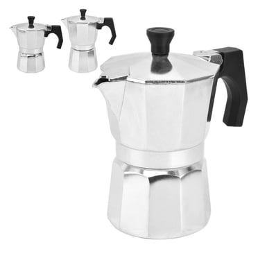 JUNWELL Stovetop Espresso Maker  Espresso Cup Moka Pot Italian Coffee Maker  Manual Cuban Coffee Percolator Machine Italian Espresso Greca Coffee Maker for Cappuccino or Latte 300ml