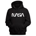 thumbnail image 1 of NASA Worm Logo Black Adult Hoodie Sweatshirt 2Xl, 1 of 2