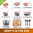 thumbnail image 4 of Gotham Steel Pots and Pans Set 20 Piece Cookware Set with Nonstick Ceramic Copper Coating Stainless Stay Cool Handles Oven & Dishwasher Safe, 100% PFOA Free, 4 of 7