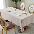 thumbnail image 1 of BALCONY & FALCON Rectangle Tablecloth Fuzzy Linen Water Resistant Table Cover for Easter Outdoor Party, Beige 55 x 55, 1 of 6