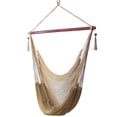 thumbnail image 1 of Sunnydaze Caribbean Style Extra Large Hanging Rope Hammock Chair Swing for Backyard and Patio - Tan, 1 of 10