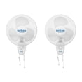 thumbnail image 1 of Hurricane Supreme 12 Inch 90 Degree Oscillating Wall Fan, White (2 Pack), 1 of 9