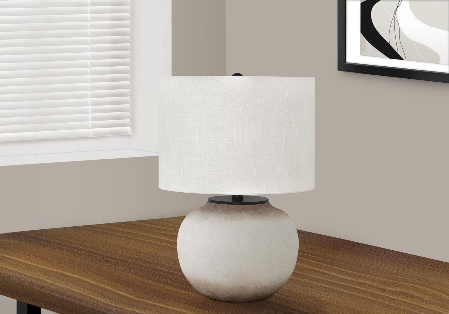 Monarch Specialties  Luminaire, 21"h, Lampe De Table, Crème, Teinte Ivoire / Crème, Moderne