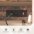 thumbnail image 4 of Bestier Baker’s Rack with Power Outlets, 5-Tier Kitchen Shelves with 8 Hooks, Height Adjustable Microwave Stand, 16.54 x 23.62 x 60.16", Rustic Brown, 4 of 8