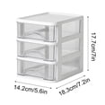 thumbnail image 3 of Renjiang Plastic Stackable Desktop Organizer Tower Storage Station with 3 Drawers for Home Office - Holds Pens, Sticky Notes, Binder Clips, Notepads, Or Gel Pens Cleardesk Storage, 3 of 3