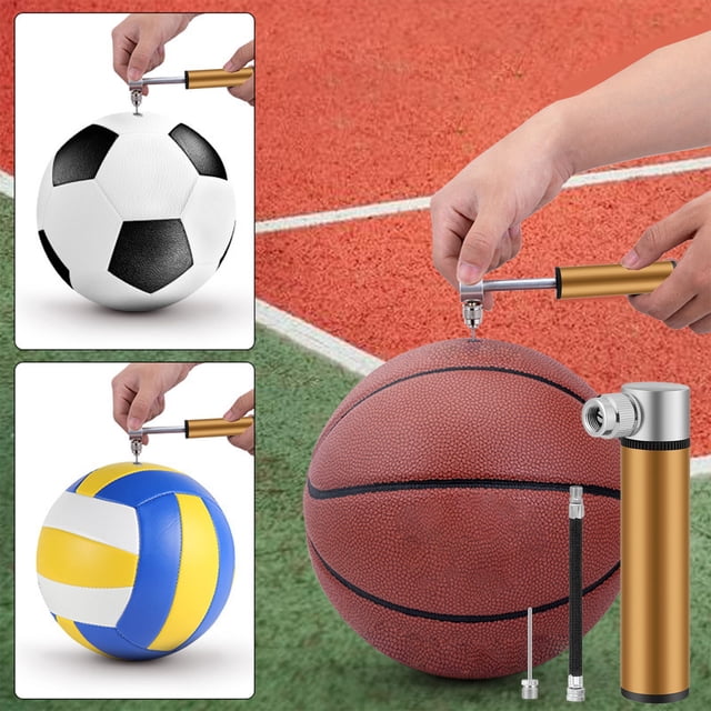 Portable Bicycle Mini Inflator | High Pressure Bike Pump | 120 PSI | Aluminum Alloy | Multi-Sport Ball Inflator | Flexible Hose | Compact Cycling Accessory | 5.71 Inches | For Bikes