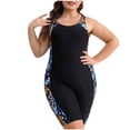 thumbnail image 2 of Aboser Plus Femme une-Pièce Maillot Dermoprotecteur Grande Taille Maillot de Bain Sans Manches Été Col Ras du Cou Surf Maillot de Bain Contrôle du Ventre Combinaison, 2 of 8