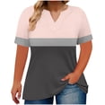 thumbnail image 2 of LOVZFMLL T-Shirts d'Été pour Femmes à Col en V Imprimés, Coupe Ample, Manches Courtes, 2 of 5
