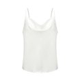 thumbnail image 3 of LUXUR Camisoles pour Femmes Sans Manches Gilet Dos Nu Camisole Ajustable Chandail à Enfiler Col Drapé T-Shirts Blanc 3TG, 3 of 3