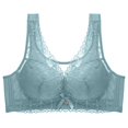 thumbnail image 1 of Virmaxy Soutien-Gorge Sans Fil pour Femmes Aguichant Grande Taille Mince en Dentelle Soutien-Gorge Rassemblant Sans Armature Confortable Fixe Ajustable Collection de Poitrine Coton Vert TTTG, 1 of 7