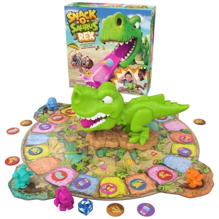Spin Master Games , Collation-O-Saurus Rex, Jouet Dinosaure Interactif pour Enfants, Jeux de Société pour Soirée en Famille, 2 à 4 Joueurs, pour 5 Ans et Plus