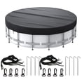 thumbnail image 1 of GLFILL 210D Oxford cloth Round Solar Pool Cover 6 Size Black: Heat Absorption 18FT, 1 of 3