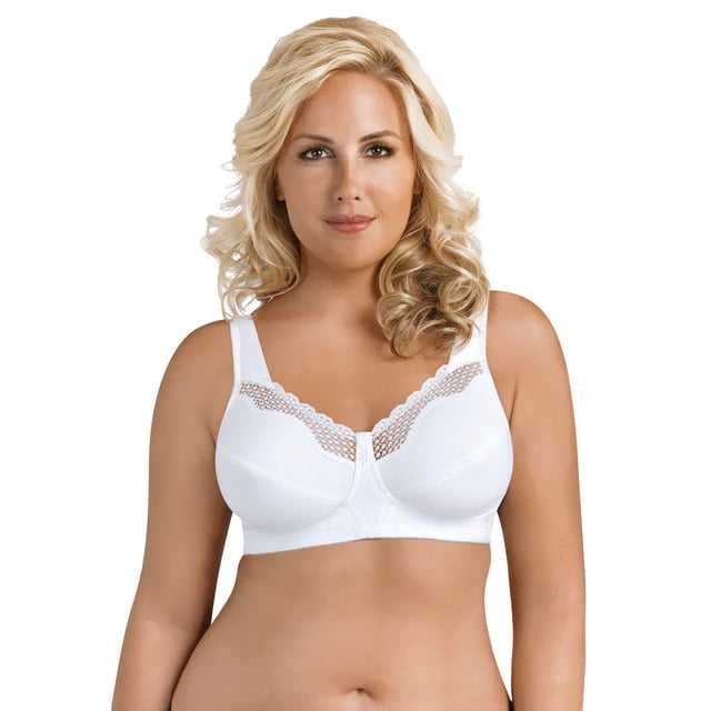 Exquisite Form #9600535 FULLY Cotton Soft Cup Full-Coverage Bra, Lace, Wire-Free