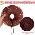 thumbnail image 3 of Collier de Récupération Mignon Beignet pour Chats et Chiots, Cône de Cou de Collier de Protection Réglable Doux après la Chirurgie, Adapté pour les Chatons, les Petits Chiens (Brun), 3 of 7