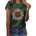 thumbnail image 1 of Birdeem Womens Round- Neck Christmas Printing Recreational Short Sleeve Tops, 1 of 1