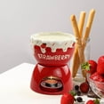 thumbnail image 1 of DIANWUDG Homemade Ceramic Cheese Fondue Set Chocolate Melting Oven Ice Cream Fondue Set, 1 of 6