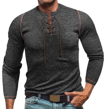 Gspmoly Mens Tshirt, Men'S Round Neck Long Sleeved Top Solid Color Base T-Shirt Top Rope Outdoor Men'S Long Sleeved Round Neck Top/Shirt Going Out Tops Weekly Deals